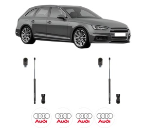 Set 2 amortizoare portbagaj haion AUDI A4 B9 Avant (8W5, 8WD) din 2015-2021, 2 bucati, KROSNO, 4 stickere auto AUDI v979