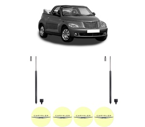 Set 2 amortizoare portbagaj haion CHRYSLER PT CRUISER Convertible din 2004-2008, 2 bucati, KROSNO, 4 stickere auto CHRYSLER v1519