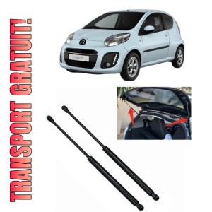 Set 2 amortizoare portbagaj haion CITROEN C1 (PM_, PN_) din 2005-2014, 2 bucati, KROSNO, 4 stickere auto CITROEN