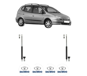 Set 2 amortizoare portbagaj haion DAEWOO TACUMA / REZZO (U100) din 2000-2004, 2 bucati, KROSNO, 4 stickere auto DAEWOO v6079