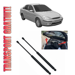 Set 2 amortizoare portbagaj haion FORD FOCUS I Saloon (DFW) din 1999-2005, 2 bucati, KROSNO, 4 stickere auto FORD