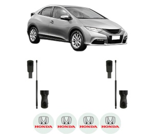 Set 2 amortizoare portbagaj haion HONDA CIVIC IX (FK) din 2012-2016, 2 bucati, MAGNUM TECHNOLOGY, 4 stickere auto HONDA v4224