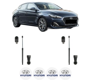 Set 2 amortizoare portbagaj haion HYUNDAI i30 FASTBACK (PDE, PDEN) din 2017-2022, 2 bucati, KROSNO, 4 stickere auto HYUNDAI v444