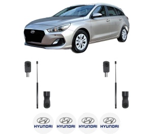 Set 2 amortizoare portbagaj haion HYUNDAI i30 Kombi Van (GDE, GD) din 2015-2017, 2 bucati, MAGNUM TECHNOLOGY, 4 stickere auto HYUNDAI v6199