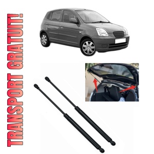Set 2 amortizoare portbagaj haion KIA PICANTO I (SA) din 2004-2011, 2 bucati, MAGNUM TECHNOLOGY, 4 stickere auto KIA