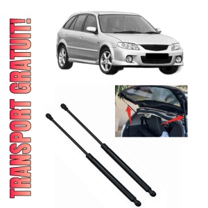 Set 2 amortizoare portbagaj haion MAZDA 323 F VI Hatchback (BJ) din 1998-2004, 2 bucati, KROSNO, 4 stickere auto MAZDA