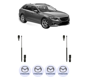 Set 2 amortizoare portbagaj haion MAZDA 6 Estate (GJ, GL) din 2012-2020, 2 bucati, KROSNO, 4 stickere auto MAZDA v2184