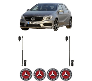 Set 2 amortizoare portbagaj haion MERCEDES-BENZ A-CLASS (W176) din 2012-2018, 2 bucati, KROSNO, 4 stickere auto MERCEDES-BENZ v1639