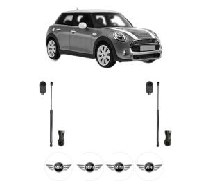Set 2 amortizoare portbagaj haion MINI (F55) din 2013-2020, 2 bucati, KROSNO, 4 stickere auto MINI v379