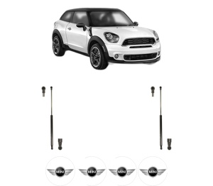 Set 2 amortizoare portbagaj haion MINI PACEMAN (R61) din 2012-2016, 2 bucati, KROSNO, 4 stickere auto MINI v1219