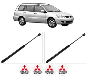Set 2 amortizoare portbagaj haion MITSUBISHI LANCER VII Estate (CS_W, CT_W) din 2003-2008, 2 bucati, KROSNO, 4 stickere auto MITSUBISHI v3979