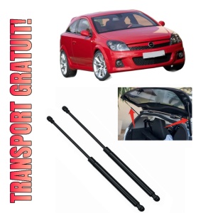 Set 2 amortizoare portbagaj haion OPEL ASTRA H GTC (A04) din 2005-2010, 2 bucati, MAGNUM TECHNOLOGY, 4 stickere auto OPEL