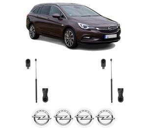 Set 2 amortizoare portbagaj haion OPEL ASTRA K Sports Tourer (B16) din 2015-2022, 2 bucati, KROSNO, 4 stickere auto OPEL v739