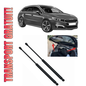 Set 2 amortizoare portbagaj haion PEUGEOT 508 SW I (8E_) din 2010-2018, 2 bucati, MAGNUM TECHNOLOGY, 4 stickere auto PEUGEOT