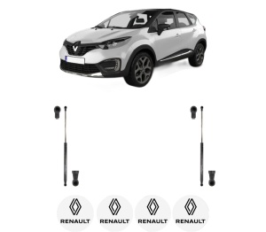 Set 2 amortizoare portbagaj haion RENAULT CAPTUR I (J5_, H5_) din 2013-2018, 2 bucati, KROSNO, 4 stickere auto RENAULT v2124