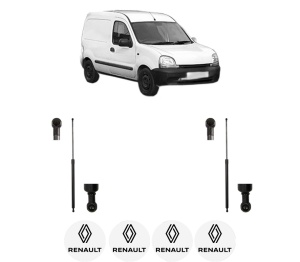 Set 2 amortizoare portbagaj haion RENAULT KANGOO Express (FC0/1_) din 2002-2007, 2 bucati, MAGNUM TECHNOLOGY, 4 stickere auto RENAULT v3144