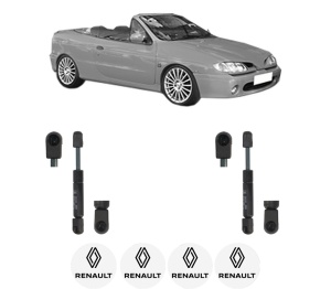 Set 2 amortizoare portbagaj haion RENAULT MEGANE I Cabriolet (EA0/1_) din 1996-2003, 2 bucati, KROSNO, 4 stickere auto RENAULT v2784