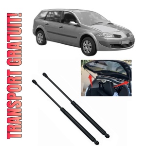 Set 2 amortizoare portbagaj haion RENAULT MEGANE II Estate Van (KM_) din 2003-2009, 2 bucati, MAGNUM TECHNOLOGY, 4 stickere auto RENAULT