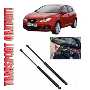 Set 2 amortizoare portbagaj haion SEAT IBIZA IV Hatchback Van (6J1) din 2008-2015, 2 bucati, KROSNO, 4 stickere auto SEAT