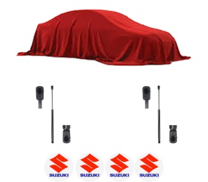 Set 2 amortizoare portbagaj haion SUZUKI SX4 (EY, GY) din 2006-2015, 2 bucati, MAGNUM TECHNOLOGY, 4 stickere auto SUZUKI v5119