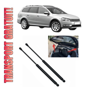 Set 2 amortizoare portbagaj haion Volkswagen PASSAT ALLTRACK B7 (365) din 2012-2014, 2 bucati, MAGNUM TECHNOLOGY, 4 stickere auto Volkswagen