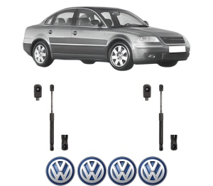 Set 2 amortizoare portbagaj haion Volkswagen PASSAT B5.5 (3B3) din 2000-2005, 2 bucati, MAGNUM TECHNOLOGY, 4 stickere auto Volkswagen v6379