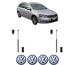 Set 2 amortizoare portbagaj haion Volkswagen PASSAT B7 Estate Van (365) din 2011-2014, 2 bucati, MAGNUM TECHNOLOGY, 4 stickere auto Volkswagen v3384