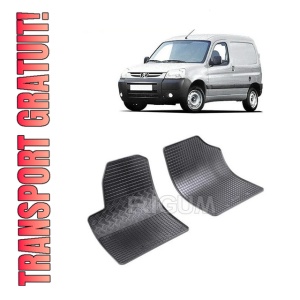 Set 2 covorase Peugeot Partner 2M 1999-2007, din cauciuc 100%, compatibile cu autoturismul PEUGEOT Partner