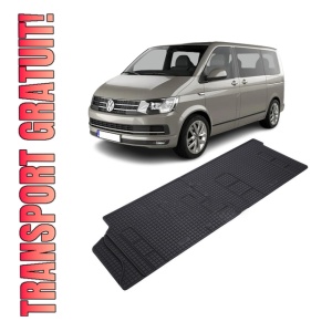 Set 2 covorase Volkswagen T6 Multivan 2015- prezent, Randul 2 din cauciuc 100%, compatibile cu autoturismul Volkswagen T6