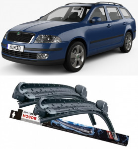 Set 2 stergatoare parbriz Bosch Aerotwin 600/475mm compatibile cu Skoda OCTAVIA II Combi (1Z5) (2004-2013) Bosch accesorii pentru autoturismul tau - masina v213966