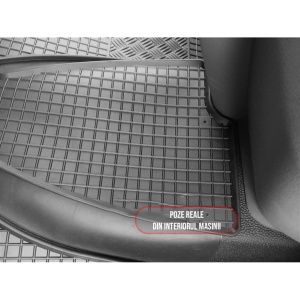Set 3 covorase Volkswagen T6. 1 Transporter/Caravelle/Multivan 2/3M 2019-prezent, din cauciuc 100%, compatibile cu autoturismul Volkswagen T6 v5630