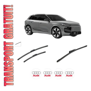 Set 3 stergatoare AUDI A3 Allstreet (8YJ) din 2024, pentru parbriz si luneta fata si spate auto, Bosch Aerotwin-Aerotwin, din cauciuc siliconat rezistent, 4 Stickere Auto AUDI