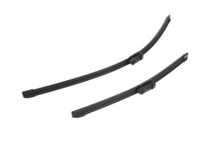 Set 3 stergatoare BMW Seria X1 (F48) din 2014 - 2022, pentru parbriz si luneta fata si spate auto, Bosch Aerotwin, din cauciuc siliconat rezistent, 4 Stickere Auto BMW v5540