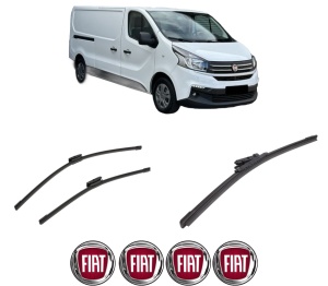 Set 3 stergatoare FIAT TALENTO Van (296_) din 2016-2019, pentru parbriz si luneta fata si spate auto, Bosch Aerotwin-Aerotwin Multi, din cauciuc siliconat rezistent, 4 Stickere Auto FIAT - Img 2
