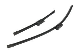 Set 3 stergatoare FORD KA (RU8) din 2008 - 2016, pentru parbriz si luneta fata si spate auto, Bosch Twin, din cauciuc siliconat rezistent, 4 Stickere Auto FORD v7448