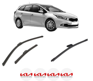 Set 3 stergatoare KIA CEE'D Sportswagon (JD) din 2012-2018, pentru parbriz si luneta fata si spate auto, Bosch Aerotwin-Aerotwin Retrofit, din cauciuc siliconat rezistent, 4 Stickere Auto KIA - Img 2