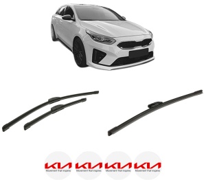 Set 3 stergatoare KIA PROCEED (CD) din 2018-2024, pentru parbriz si luneta fata si spate auto, Bosch Aerotwin-Aerotwin Retrofit, din cauciuc siliconat rezistent, 4 Stickere Auto KIA - Img 2