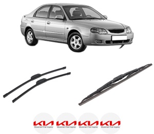 Set 3 stergatoare KIA SHUMA II Saloon (FB) din 2001-2004, pentru parbriz si luneta fata si spate auto, Bosch Twin-Aerotwin Retrofit, din cauciuc siliconat rezistent, 4 Stickere Auto KIA - Img 2
