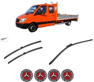 Set 3 stergatoare MERCEDES-BENZ SPRINTER 3-t Platform/Chassis (B910, B907) din 2021, pentru parbriz si luneta fata si spate auto, Bosch Aerotwin-Aerotwin, din cauciuc siliconat rezistent, 4 Stickere Auto MERCEDES-BENZ - Img 2