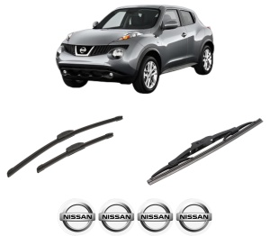 Set 3 stergatoare NISSAN JUKE Van (F15) din 2010-2019, pentru parbriz si luneta fata si spate auto, Bosch Twin-Aerotwin Retrofit, din cauciuc siliconat rezistent, 4 Stickere Auto NISSAN - Img 2