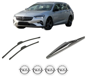 Set 3 stergatoare OPEL INSIGNIA A Sports Tourer (G09) din 2008-2017, pentru parbriz si luneta fata si spate auto, Bosch Twin-Aerotwin, din cauciuc siliconat rezistent, 4 Stickere Auto OPEL - Img 2