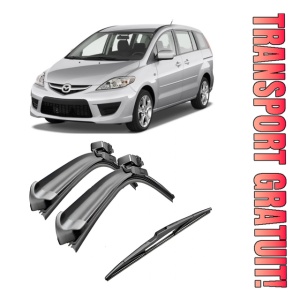 Set 3 stergatoare parbriz si luneta AR141S (650mm x 400mm) pentru Mazda CX-7 (12.06-12.11) Bosch