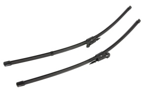 Set 3 stergatoare SMART FORTWO Coupe (451) din 2007 - 2012, pentru parbriz si luneta fata si spate auto, Valeo Silencio, din cauciuc siliconat rezistent, 4 Stickere Auto SMART v14851
