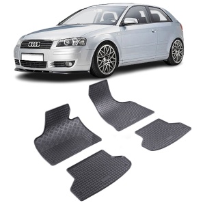Set 4 covorase Audi A3/Sportback 2004-2013, din cauciuc 100%, compatibile cu autoturismul AUDI A3/Sportback v1069