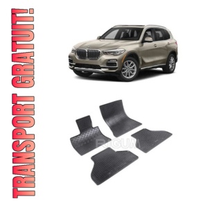 Set 4 covorase Bmw Seria X5 2007-2013, din cauciuc 100%, compatibile cu autoturismul BMW Seria X5