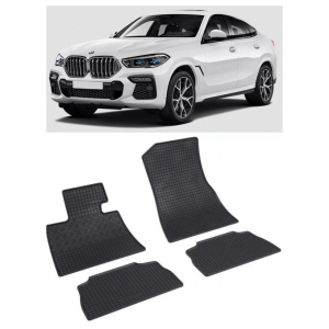 Set 4 covorase Bmw Seria X6 2019-prezent, din cauciuc 100%, compatibile cu autoturismul BMW Seria X6 v660