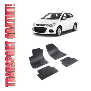 Set 4 covorase Chevrolet Aveo 2011-prezent, din cauciuc 100%, compatibile cu autoturismul CHEVROLET Aveo