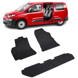 Set 4 covorase Citroen Berlingo 5M 2008- 2018, din cauciuc 100%, compatibile cu autoturismul CITROEN Berlingo v487