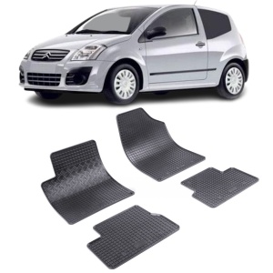 Set 4 covorase Citroen C2 2002-2009, din cauciuc 100%, compatibile cu autoturismul CITROEN C2 v379