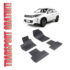 Set 4 covorase Citroen C4 Aircross 2012-2017, din cauciuc 100%, compatibile cu autoturismul CITROEN C4